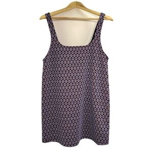 ZARA Printed Mini Dress Geometric Retro Pattern Sleeveless Stretch Dress Size M
